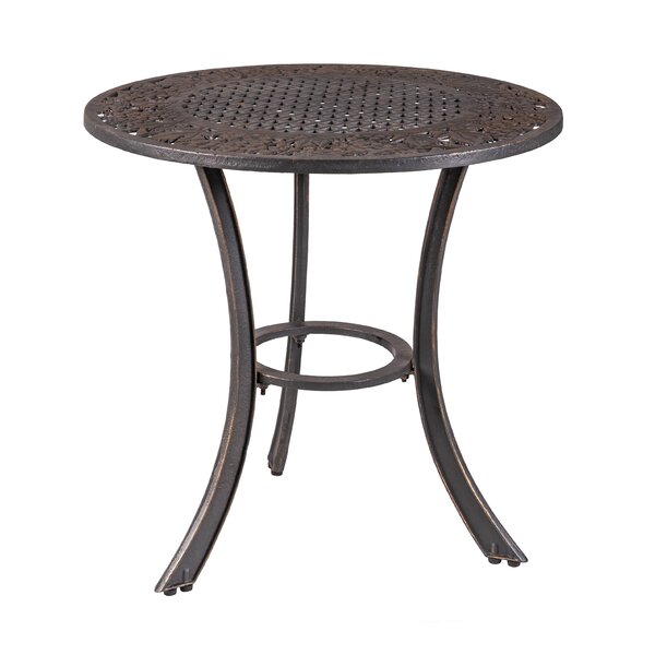 black iron patio table