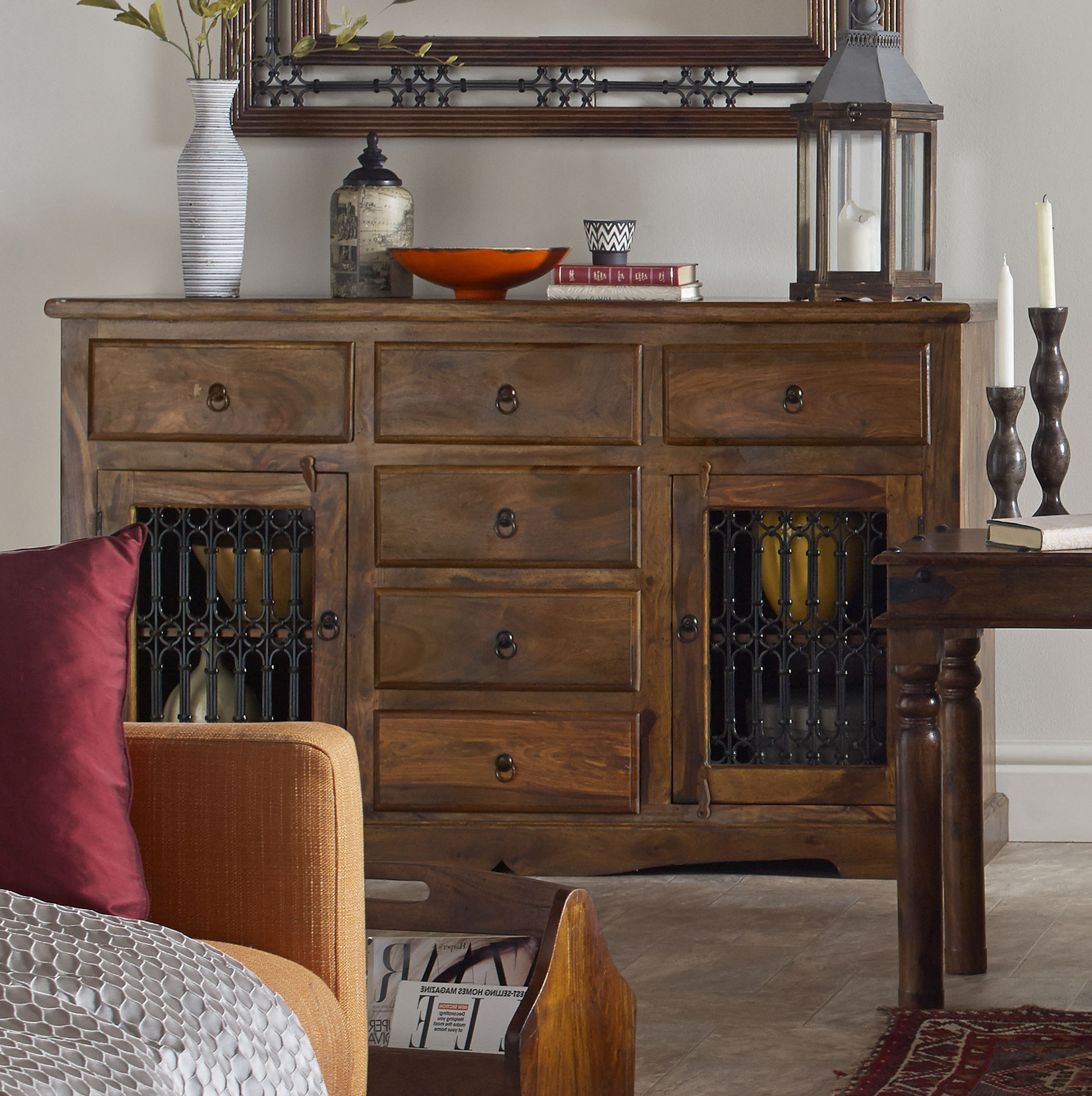 Home Sideboards Furniture Jali Sheesham Large Sideboard