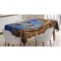Tree Outdoor Picnic Tablecloth Palms Silhouette Purple Print 58 X 104 Inches 