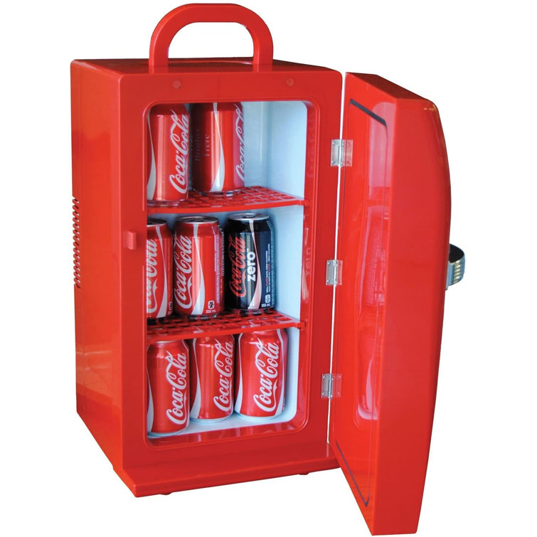 Koolatron Coca Cola Retro 12l Mini Fridge With Lock Wayfair Co Uk