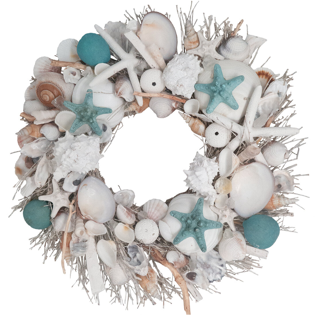 Beach wreath shell wreath starfish wreath beachy nautical starfish wreath