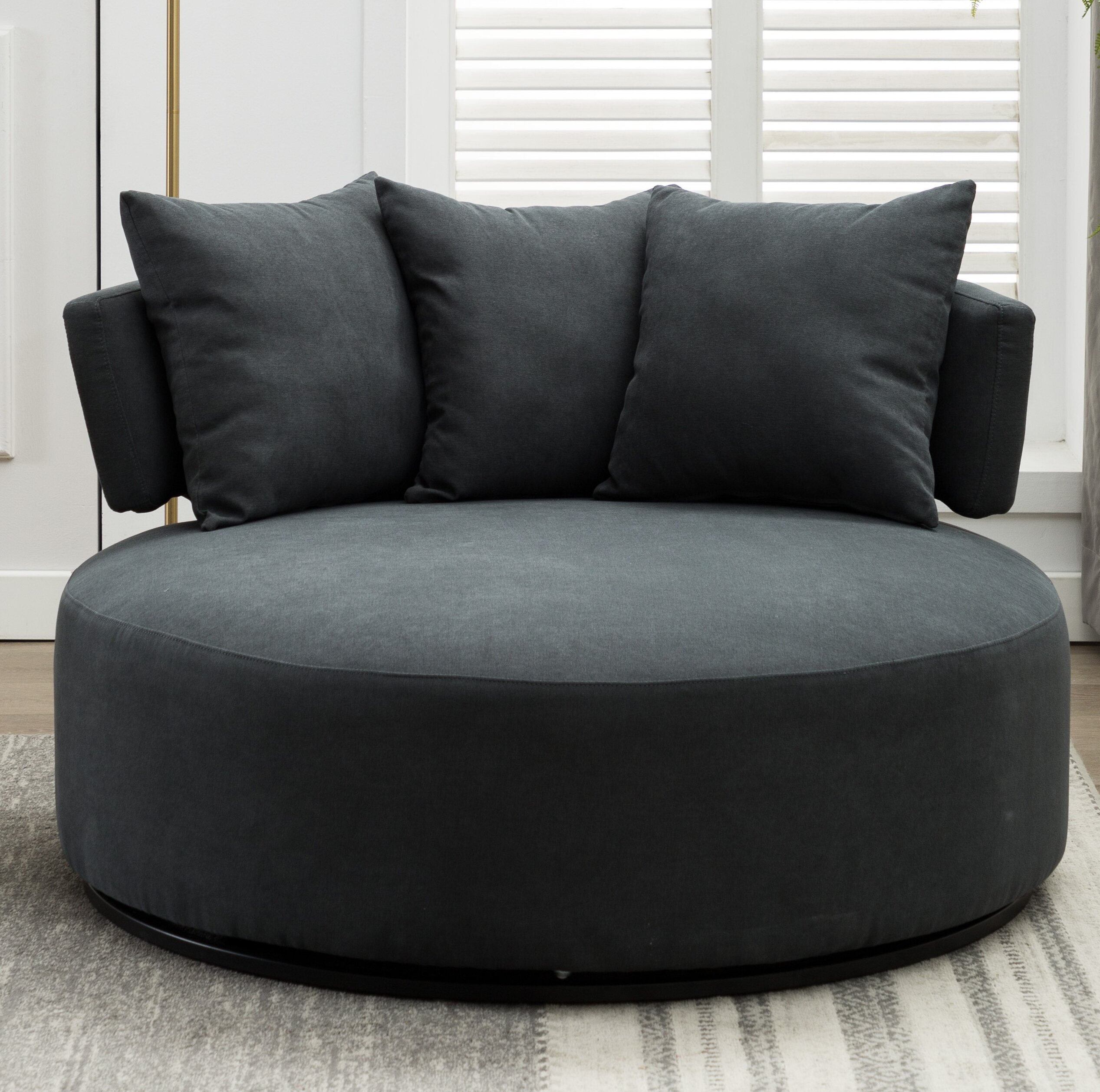 round chair and a half swivel