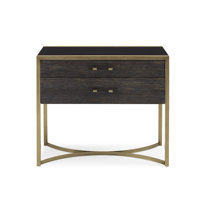 Nightstand with brass hardware clearance
