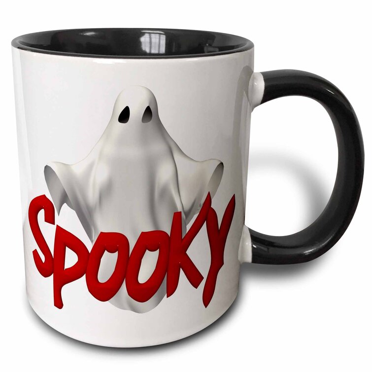 East Urban Home Halloween Spooky 3D Ghost Coffee Mug | Wayfair