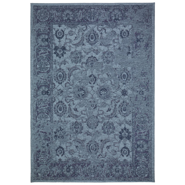 Ophelia & Co. Flachgewebe-Teppich Amara in Blau | Wayfair.de