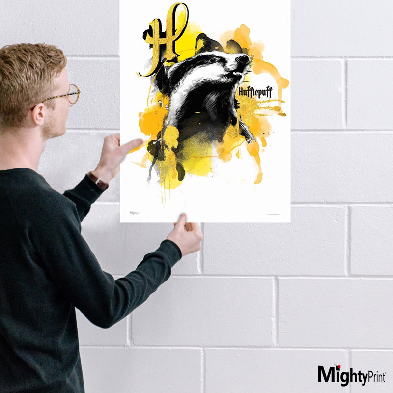 Mightyprint Harry Potter House Urban Watercolor Hufflepuff Wall