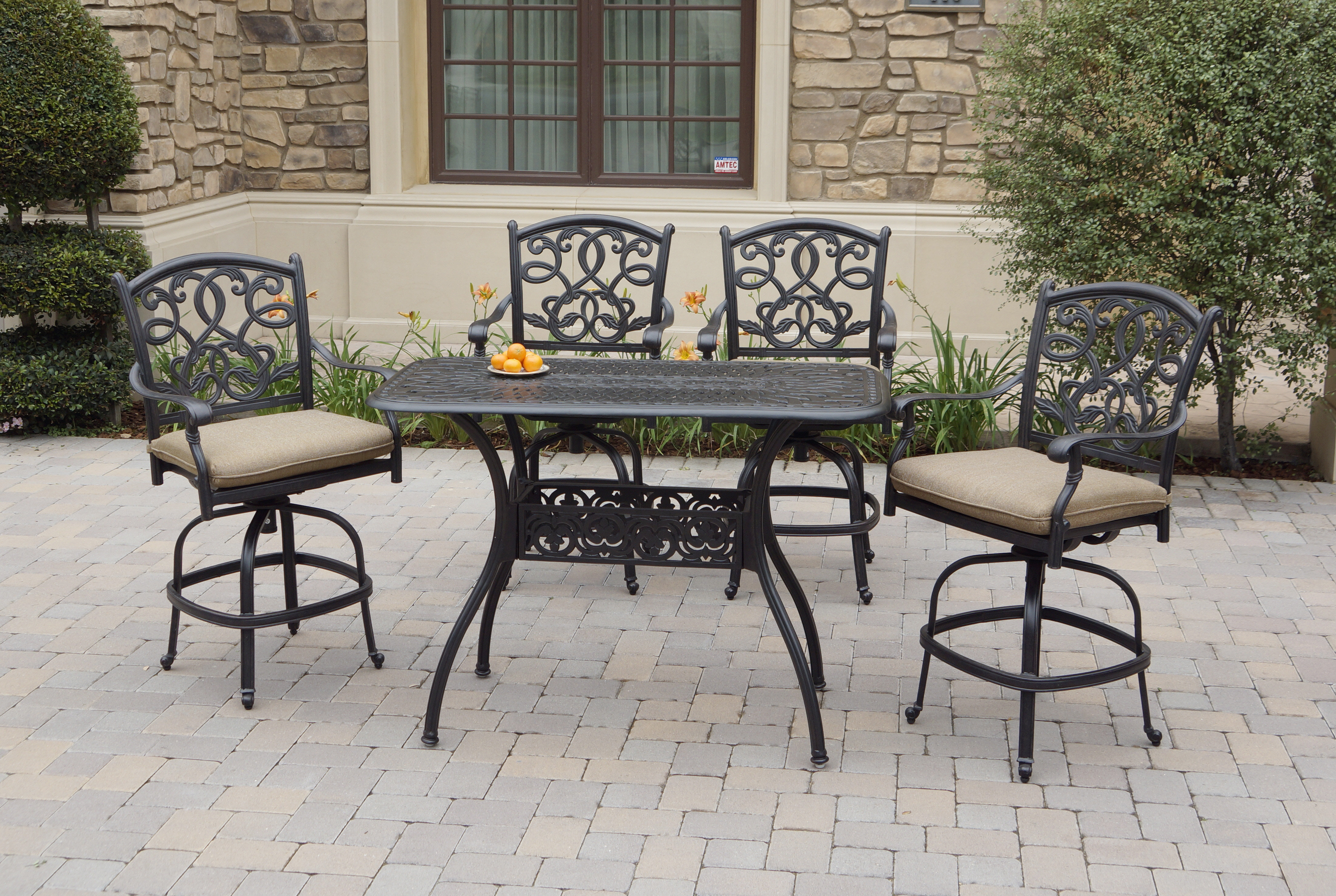 used bar height patio set