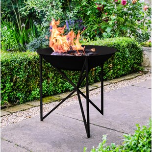 Breccan Iron Charcoal/Wood Burning Fire Pit By Freeport Park