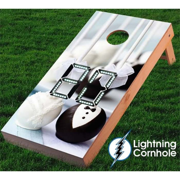 Lightning Cornhole Electronic Scoring Cake Pops Wedding Cornhole