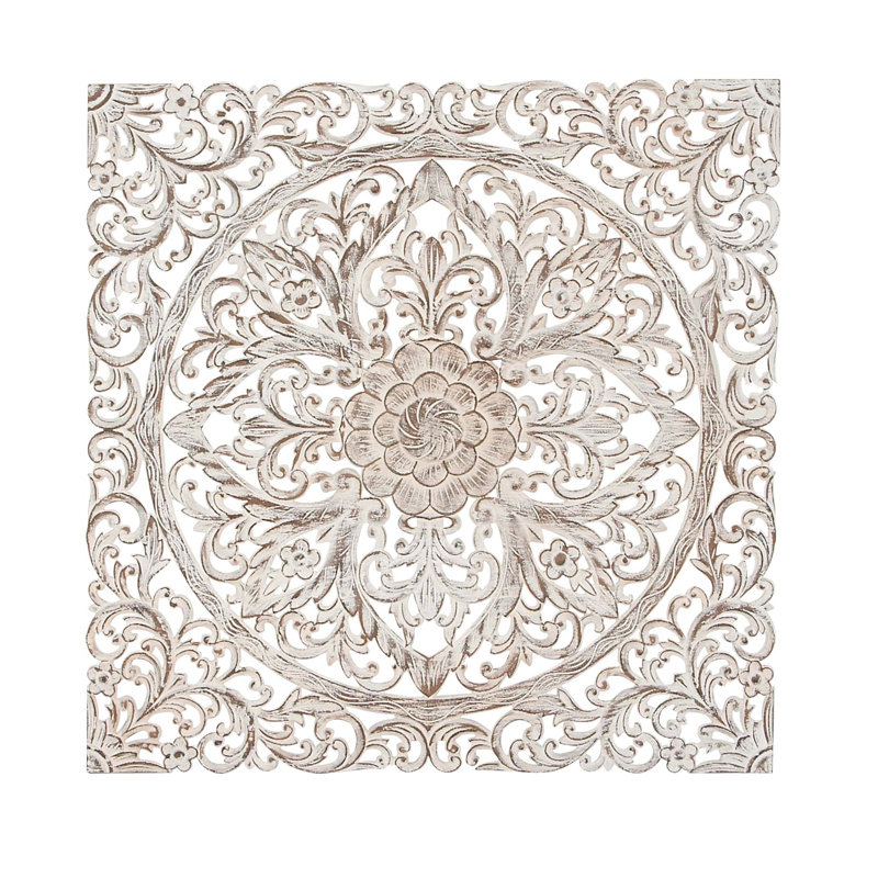 Traditional Carved Fl Medallion Wall Decor Birch Lane Traditional Carved Fl Medallion Wall Decor