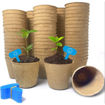 120 Pcs Peat Pots 3 Inch Biodegradable Pots for Seedlings Seed Starter Kit 