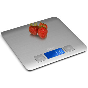 Zenith Digital Kitchen Scale, in Refined Stainless Steel with Fingerprint Resistant Coating