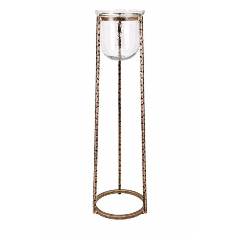 Floor Glass and Metal Hurricane