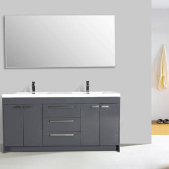 American Imaginations Xena Farmhouse 72 Double Bathroom Vanity Set Wayfair