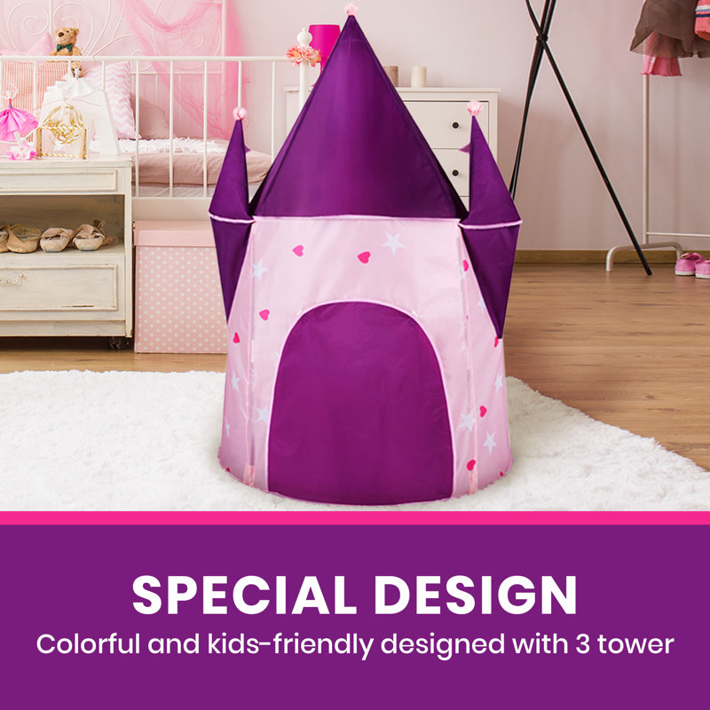 Alvantor Toddler Crystal Castle Princess Pop Up Play Tent With Carrying Bag Reviews Wayfair