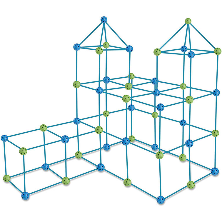 Coxbright 85pcs Diy Building Playhouse Castle Tunnel Play Tent Wayfair