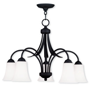 Go to store & view more images Hendrix Contemporary 5-Light Shaded Chandelier by Andover Mills
