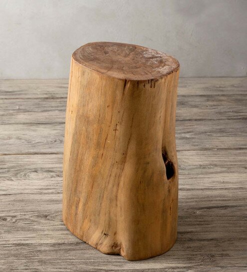 tree trunk stool