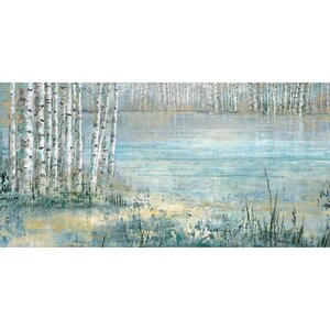 'Lake Trees' Print on Wrapped Canvas