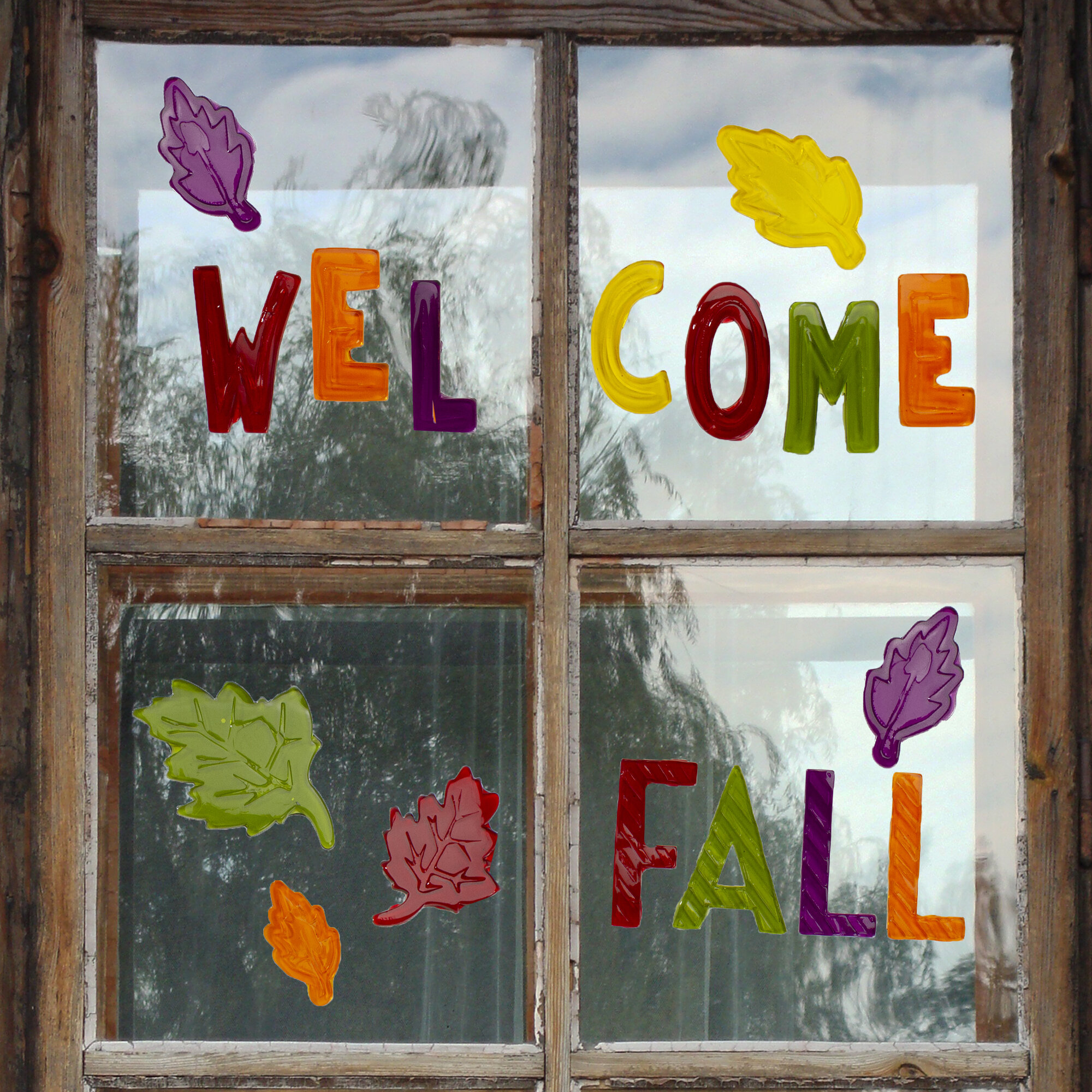 Fall Window Gels  WELCOME FALL 