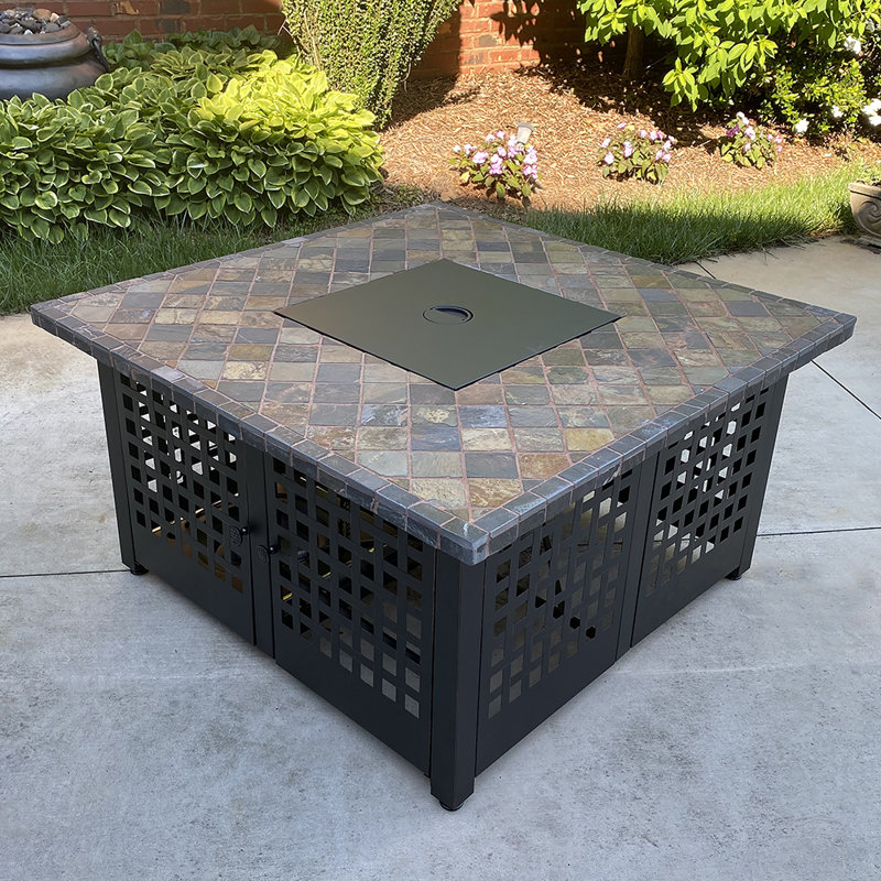 Endless Summer Elizabeth Outdoor Steel Propane Fire Pit Table Reviews Wayfair