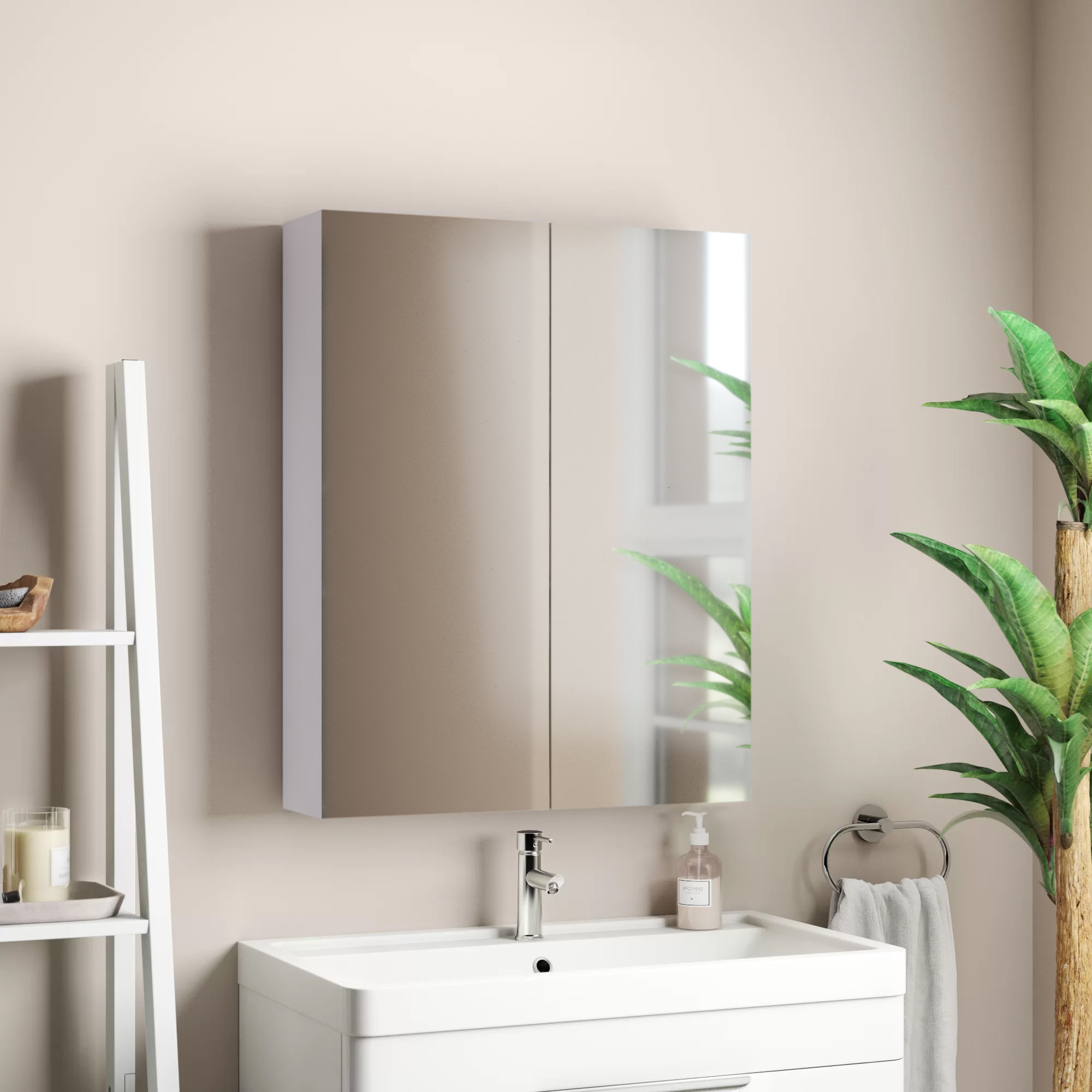 Rebrilliant Classen 60cm W X 75cm H X 15cm D Mirror Cabinet Reviews Wayfaircouk
