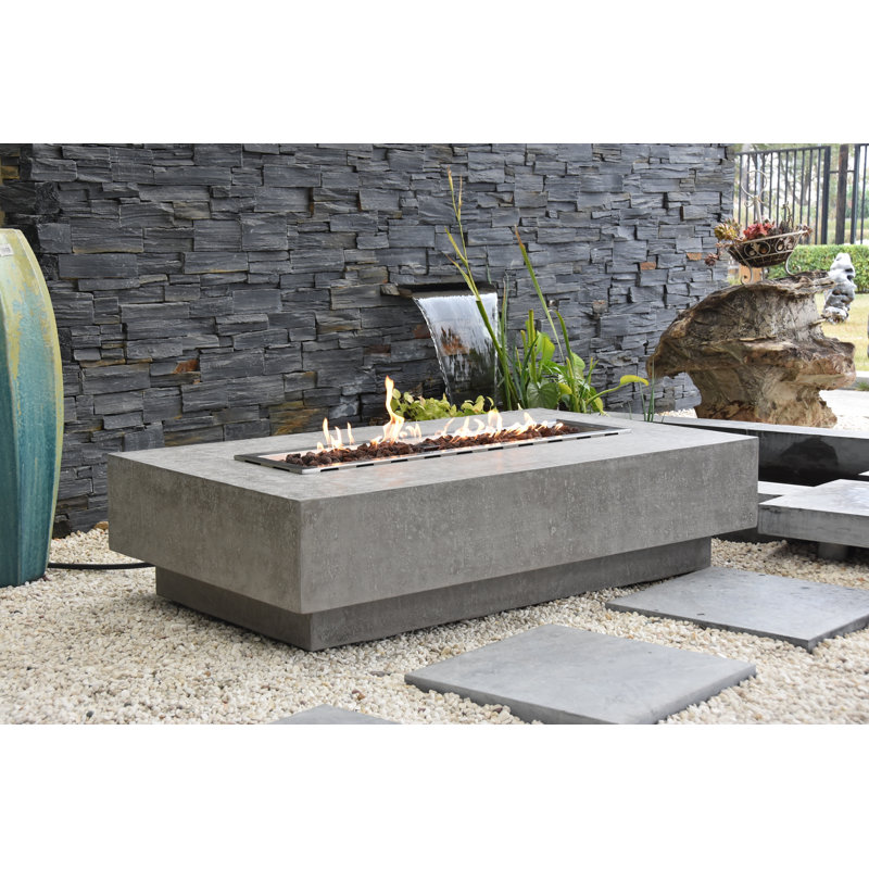 Orren Ellis Colfax Concrete Propane/Natural Gas Fire Pit ...