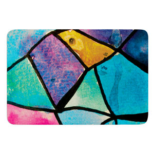 Stain Glass 2 by Theresa Giolzetti Bath Mat