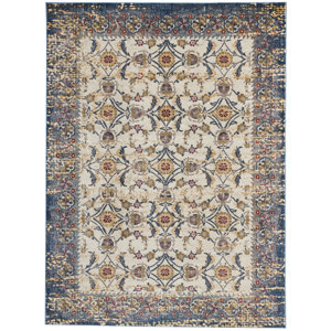 Mcknight Ivory/Blue Area Rug