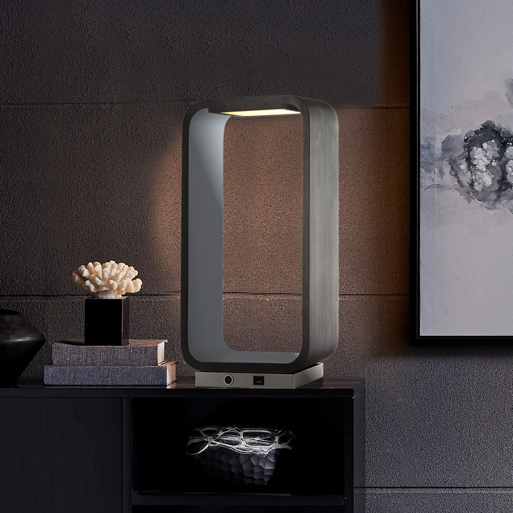 charcoal grey table lamp