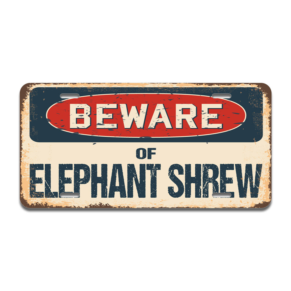 Beware Of Elephant Shrew Rustic Sign SignMission Classic Plaque Decoration 
