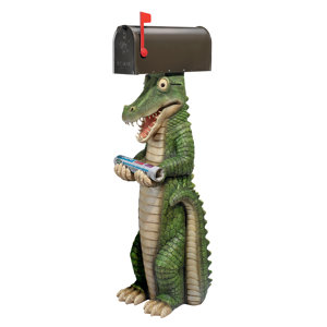 Postal Gator Sleeve Statue Post Mounted Mailbox