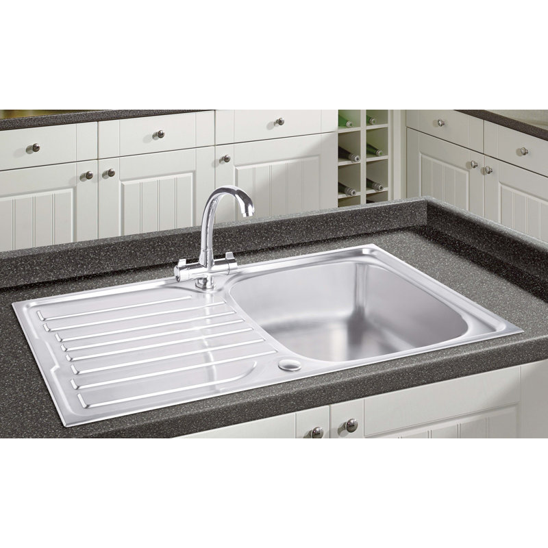 Belfry Kitchen 96.5cm x 50cm Single Bowl and Drainer ...