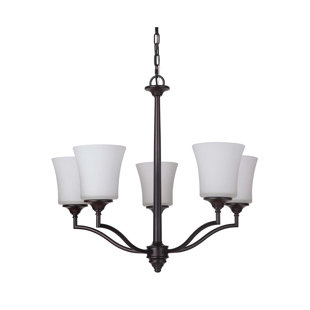 Go to store & view more images Farnborough 5-Light Shaded Chandelier by Red Barrel Studio