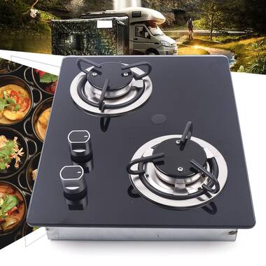 Details about   23'' 590*510mm 4 Burner Built-in Stove Tempered Glass LPG/NG Gas Cooktop 