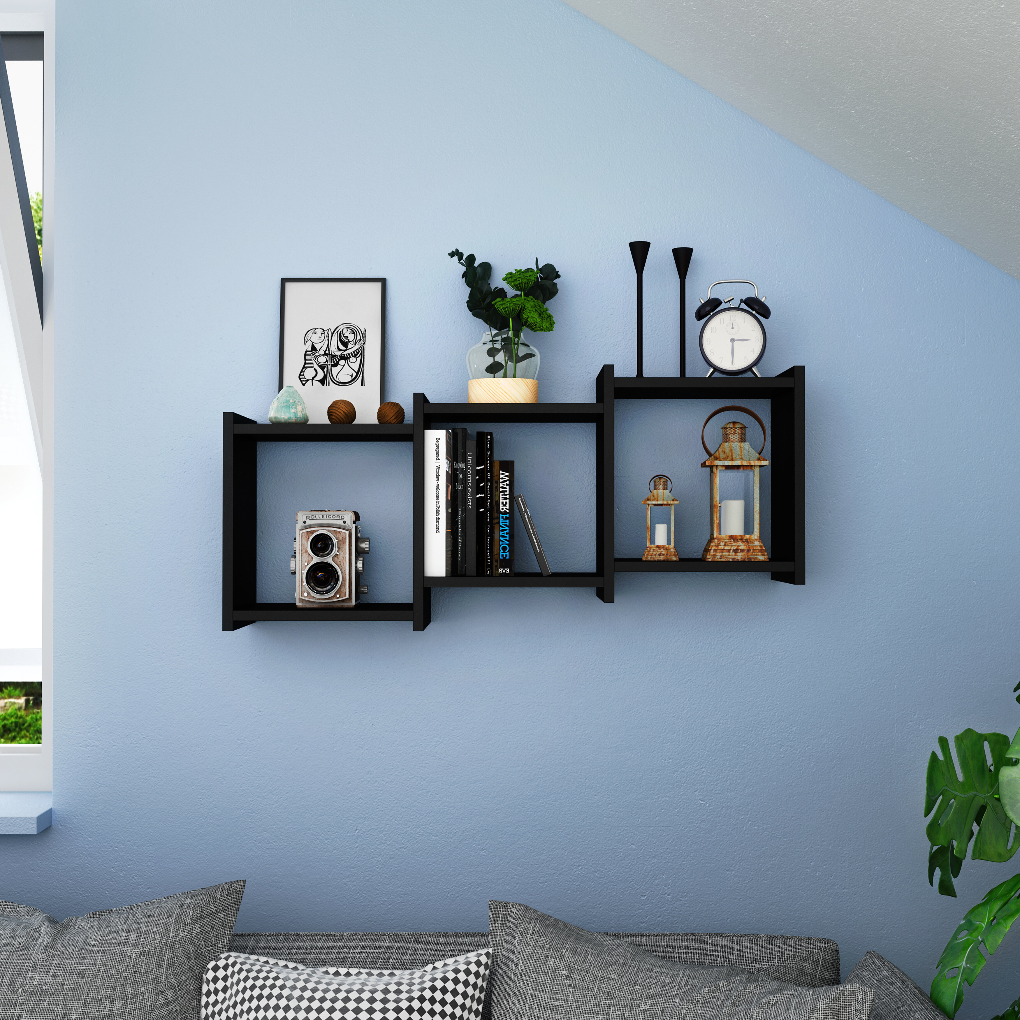 Weathered Dorm Den Living Room Rack Better Homes and Gardens 3-Cube Organizer