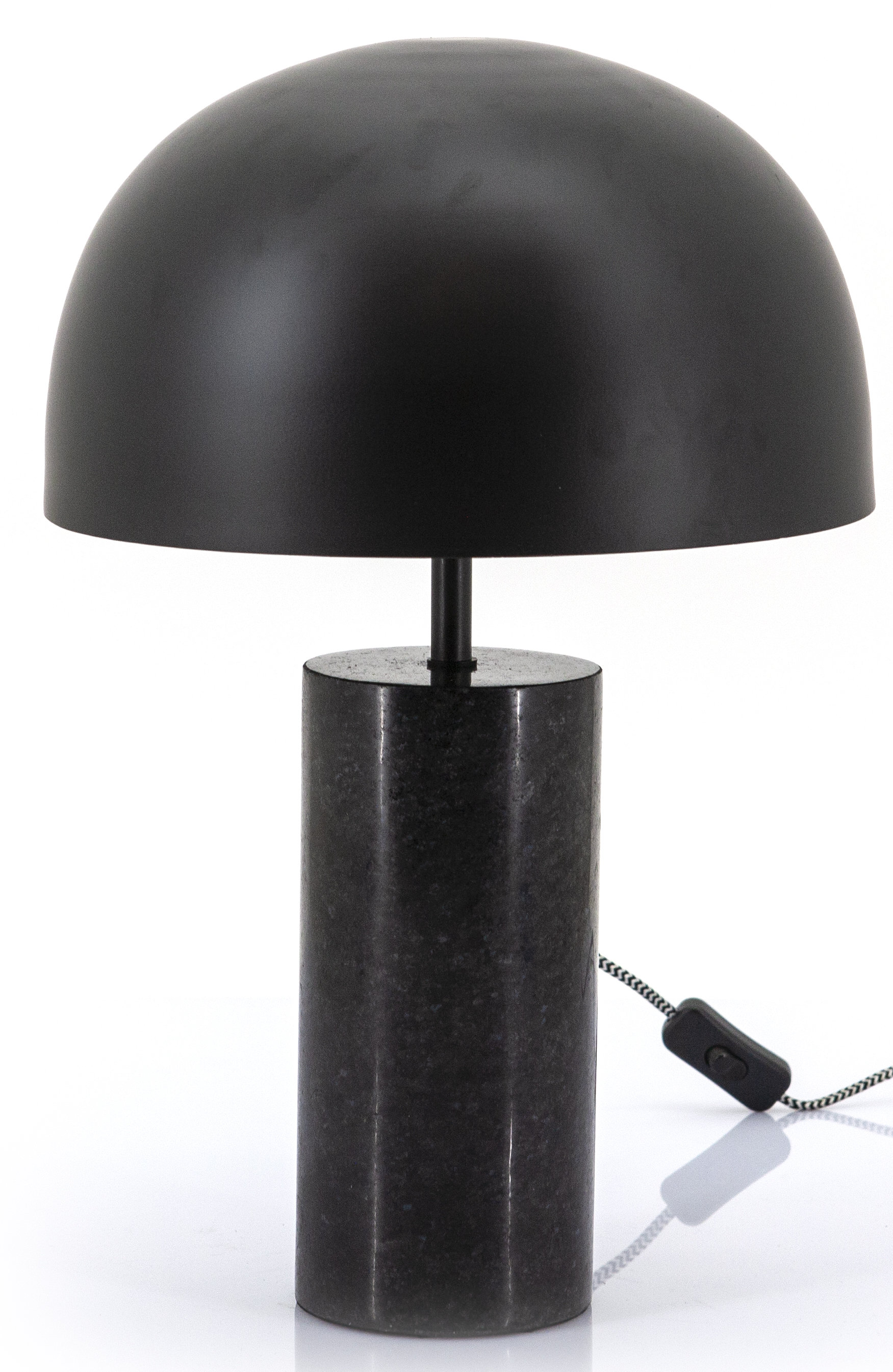 black dome table lamp