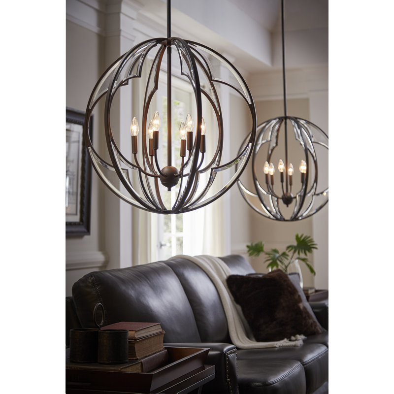 Brayden Studio Grisham 6 Light Unique Statement Globe Chandelier Wayfair