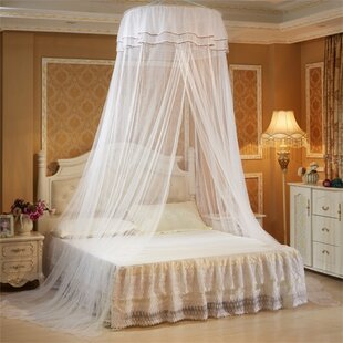 4 Colors Mosquito Net Bed 4 Doors Home Bedding Lace Canopy Elegant Netting Decor 