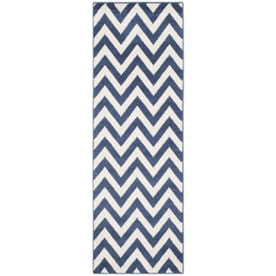 Navy Chevron Rugs You Ll Love Wayfair Currey Loomed Navy Beige Indoor Outdoor Area Rug