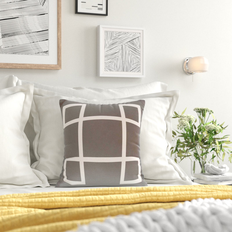 Ebern Designs Bradway Geometric Down Throw Pillow Reviews Wayfair