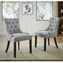 brown and grey accent chair