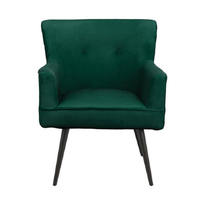 Tapered Legs Accent Chair Dark Teal Decor+