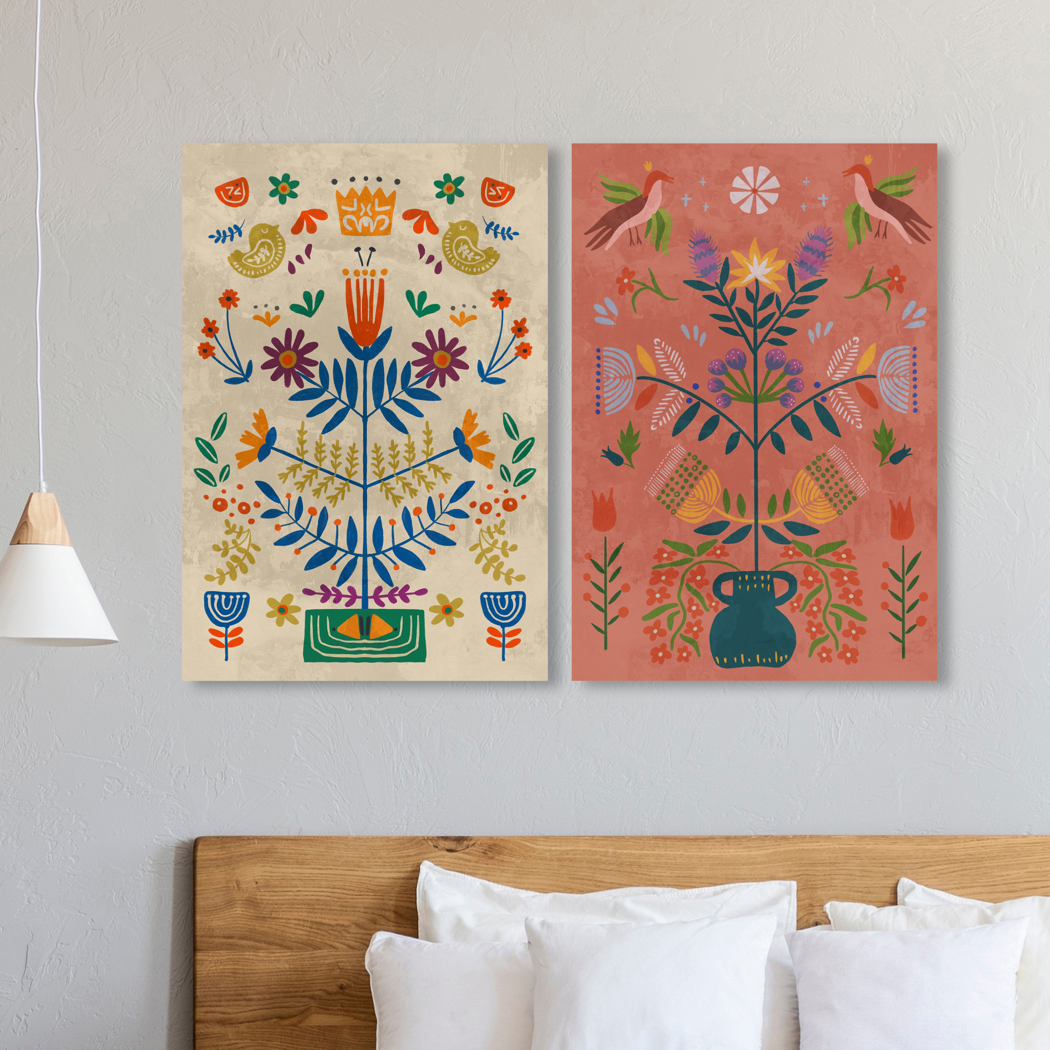 Oliver Gal Meaningful Plant by Oliver Gal 2 Piece Wrapped Canvas