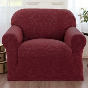 Damask Box Cushion Armchair Slipcover