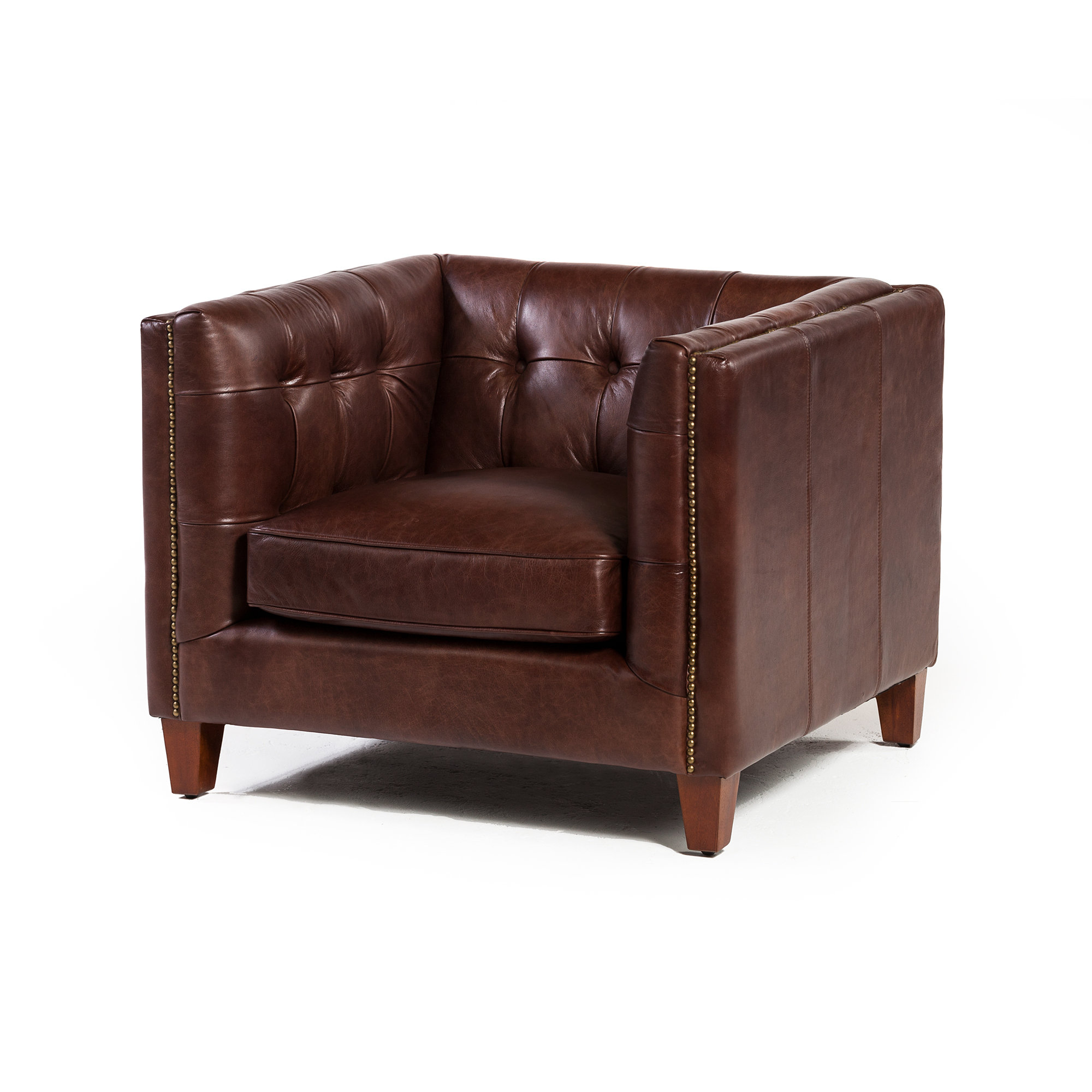 Design Tree Home 32 Wide Tufted Genuine Leather Club Chair Wayfair Design Tree Home 32 Wide Tufted Genuine Leather Club Chair Wayfair