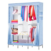 New Design Portable Closet Wardrobe Clothes Rack Storage Organizer Shelf Durable 