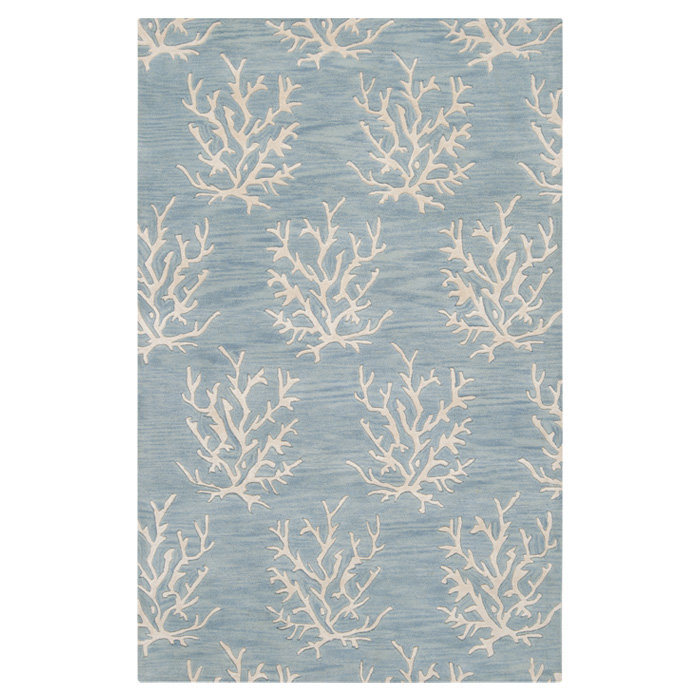 Somerset Bay Escape Powder Floral Hand Tufted Wool Light Blue