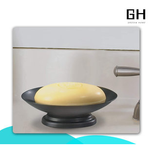 Oil Rubbed Bronze Deck Mounted Bathroom Soap Ceramic Dish Storage Holder Zba452 