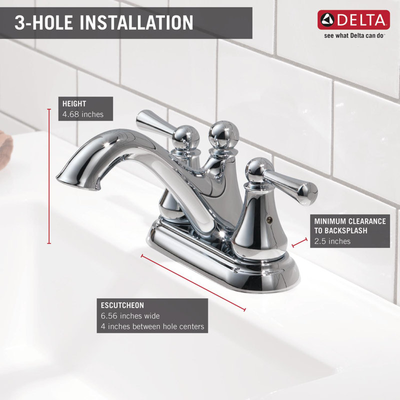 25999lf Ss Rb Delta Haywood Centerset Bathroom Faucet With
